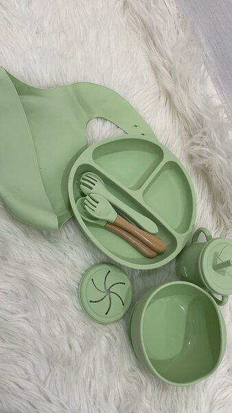 Set de repas bébé en silicone