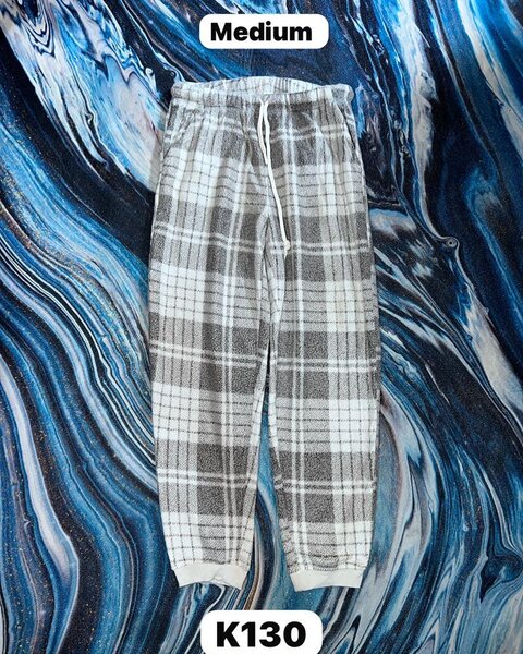 Women's cozy checkered pajama pants