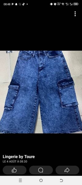 Shorts cargo en denim