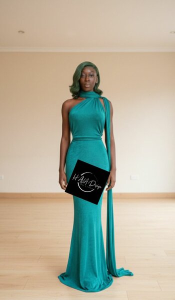 Élégante Robe de soirée verte