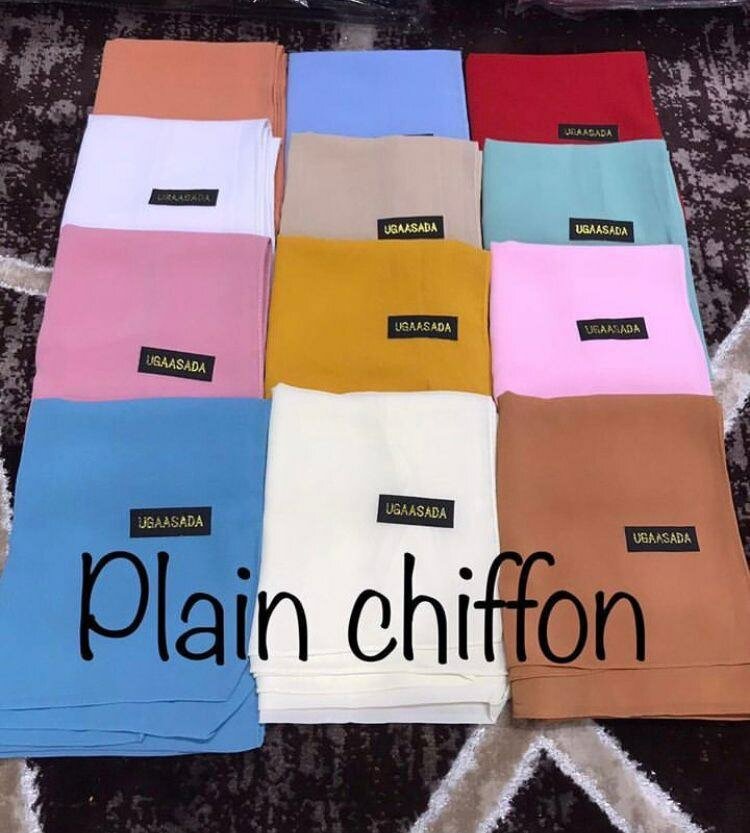 Plain chiffon ladies scarf