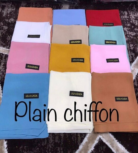 Plain chiffon ladies scarf