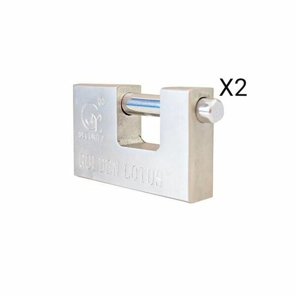Lot De 2 Cadenas En Acier Inoxydable De Haute Sécurité - 100 Mm - Argent