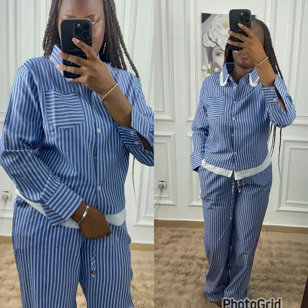 Pyjama rayé confortable
