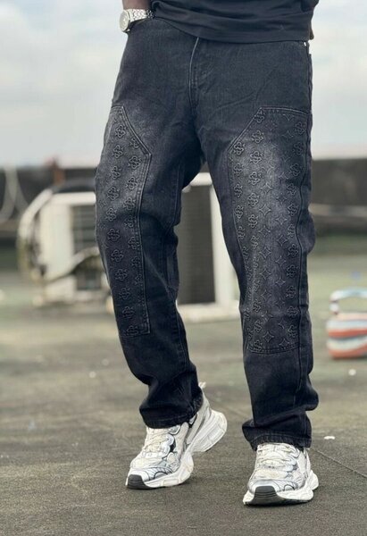 Jean noir délavé pour homme