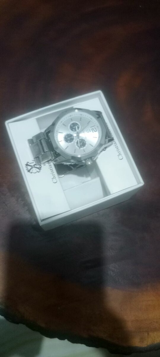 Luxury Silver Chronograph Watch