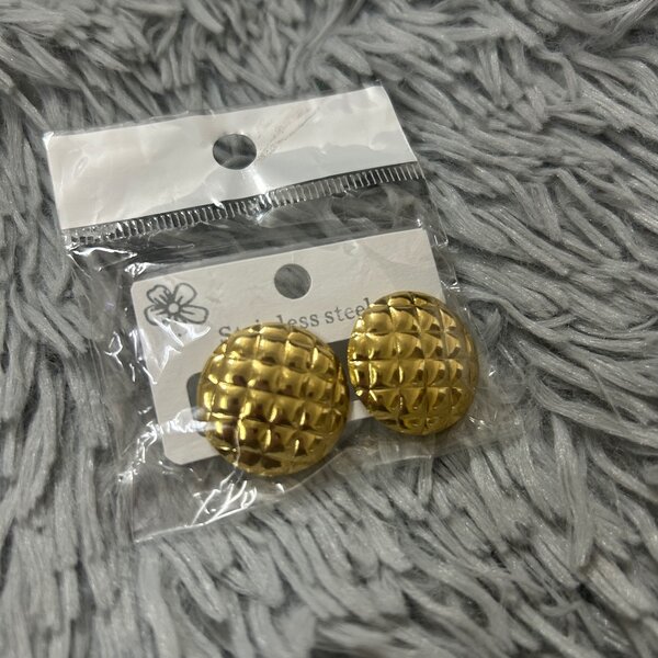 Boucles d'oreilles en acier inoxydable doré