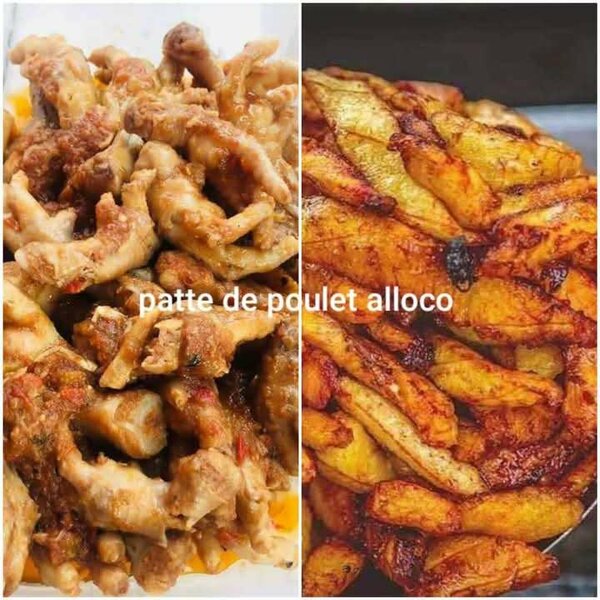 Patte de poulet alloco