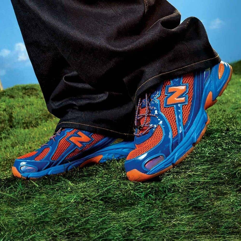 Sneakers New Balance Orange Bleu