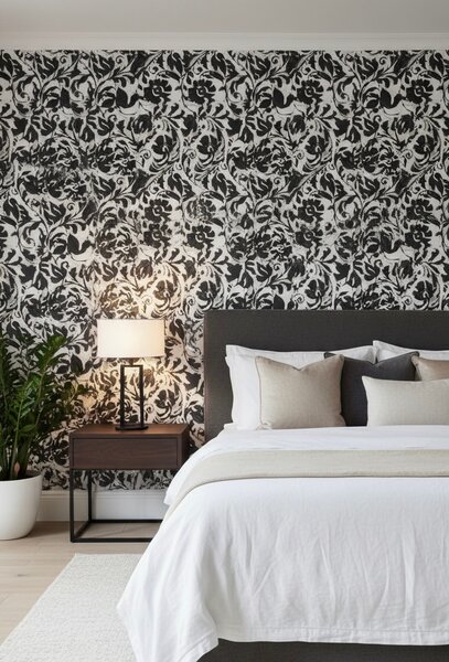 Papier peint floral chic