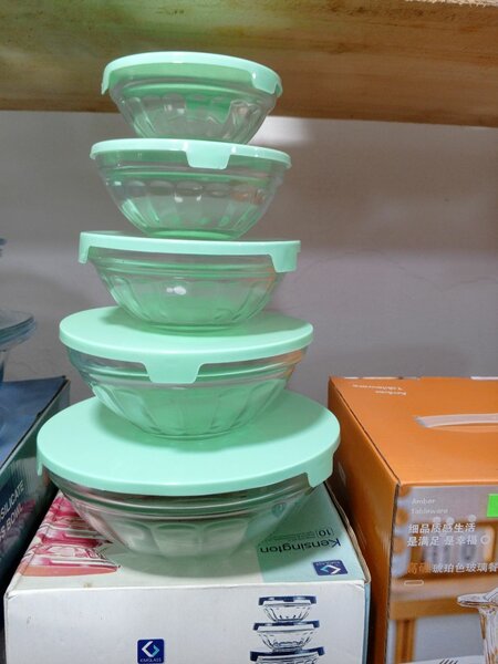 Multipurpose glass storage bowls
