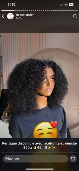 Perruque Bouclée avec Lace