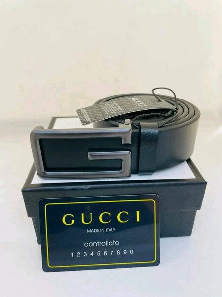 Ceinture Gucci en cuir noir