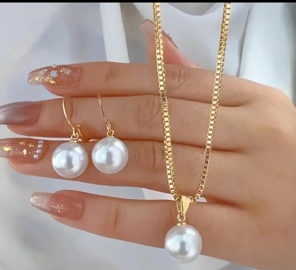 Parure Perles Élégantes Femme