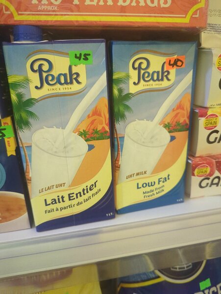 PEAK FULL CREAM MILK AND PEAK LIGHT LOW FAT MILK