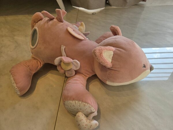 Grand ours en peluche rose