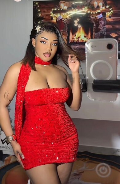 Robe de soirée rouge scintillante