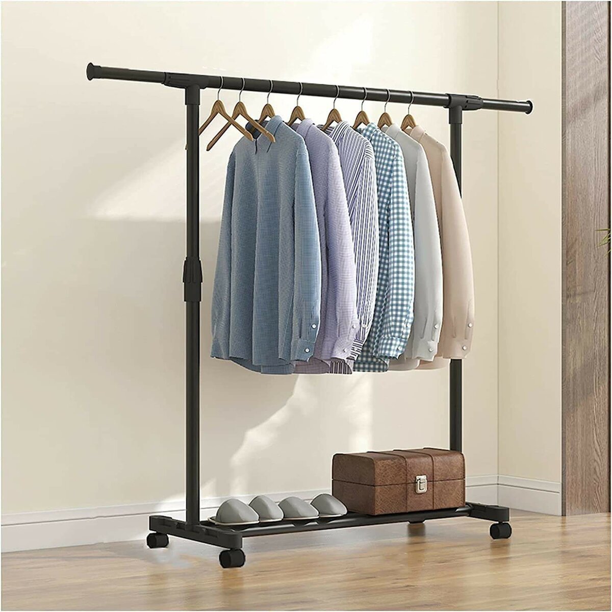 Single Pole Expandable Çloth Rack