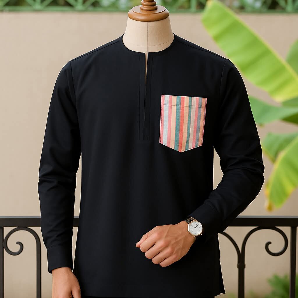 Chemise col grand-père chic