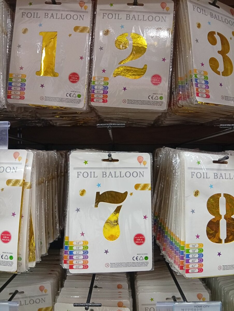 Ballon en aluminium chiffre or