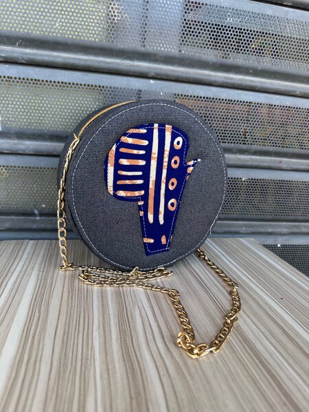 Sac rond avec motif africain