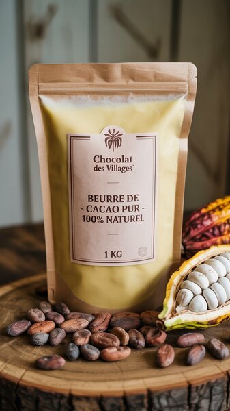 Beurre de cacao brute 1 kg