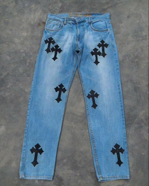 Jeans en denim croix