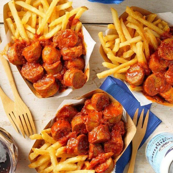Currywurst frites délicieuses