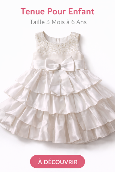 Robe Fille Luxe Blanche Satin