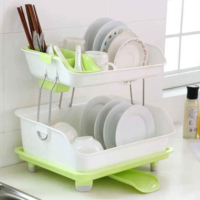 TIER 2 PLASTIC PLATE RACK