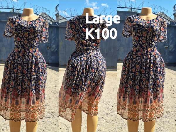 Beautiful and high-quality women's dress made of salaula silk