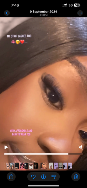 Russian d-curl strip lashes