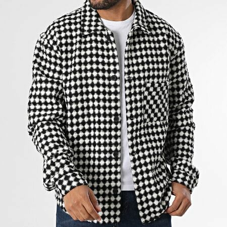 Veste en laine à carreaux homme