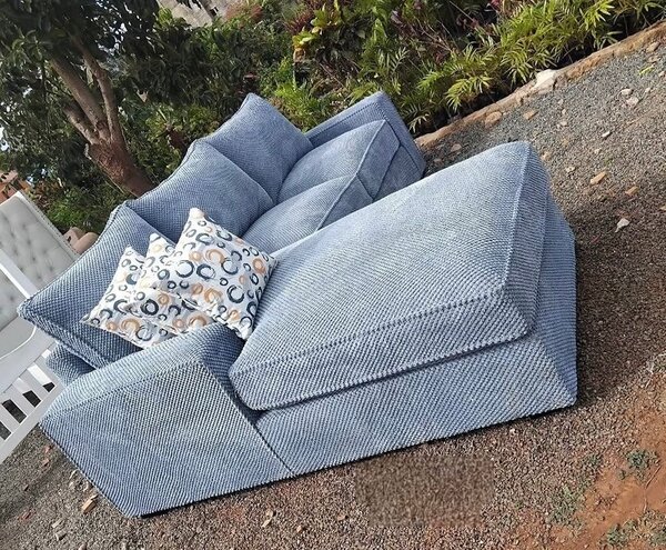 Canapé d'angle bleu