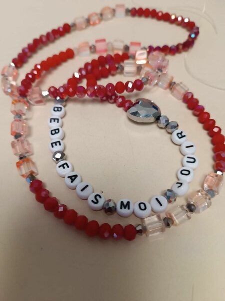 Bracelets Perles Message Amor