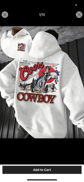 Sweat à capuche cowboy vintage