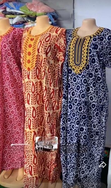 Caftan imprimé en coton