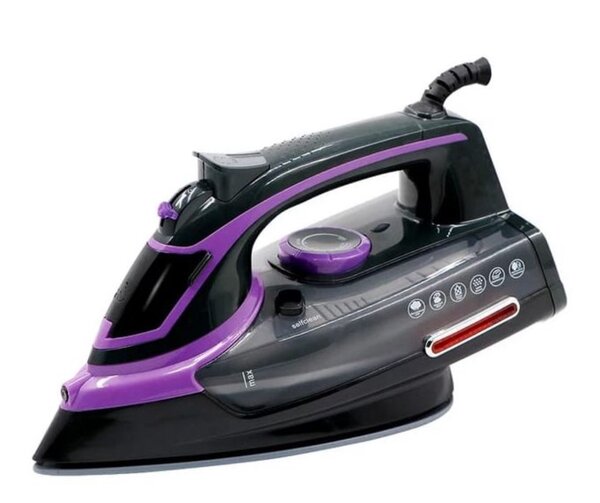 3000W - Professional Steam Iron - Black/Purple