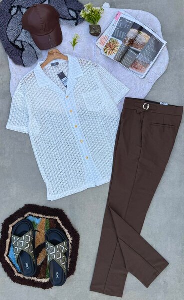 Ensemble chemise d'été et pantalon élégant