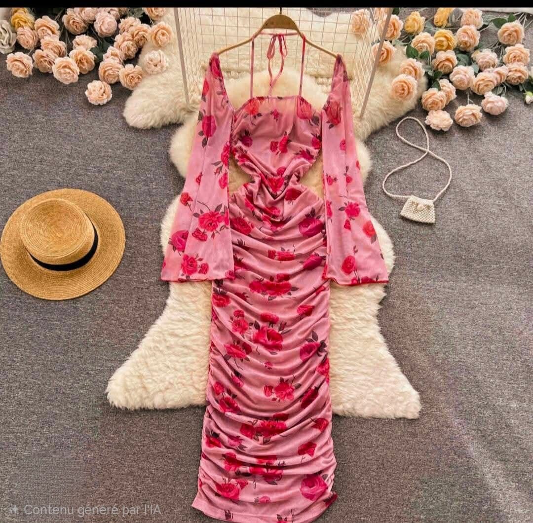 Robe longue fleurie élégante