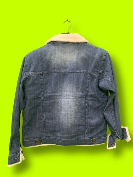 Blue Denim Jacket with Full Furr