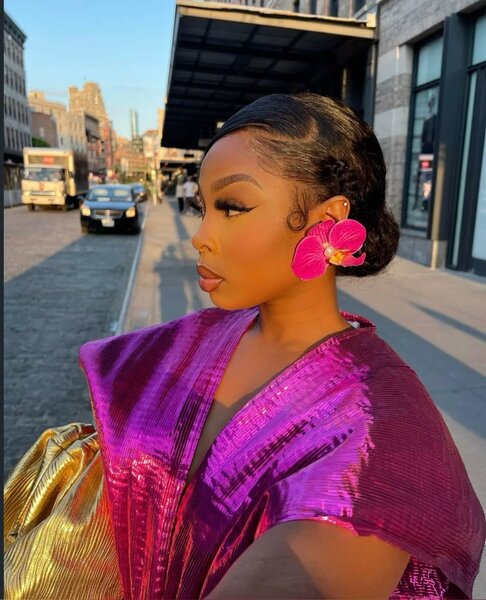 Boucles d'oreilles orchidée rose