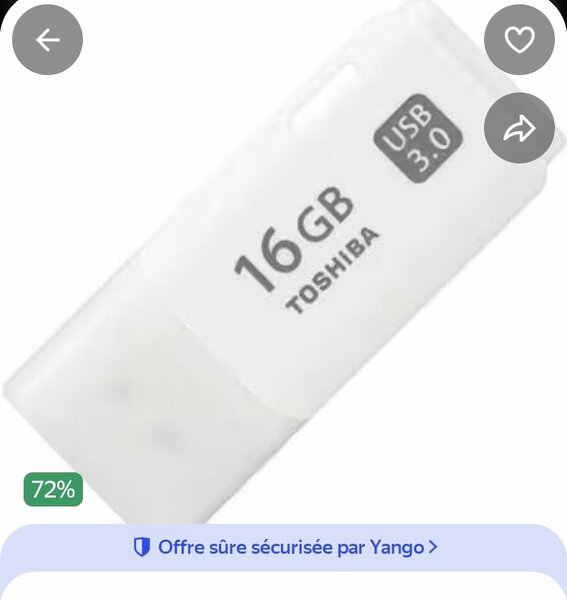 Clé USB 16GB 3.0 Toshiba