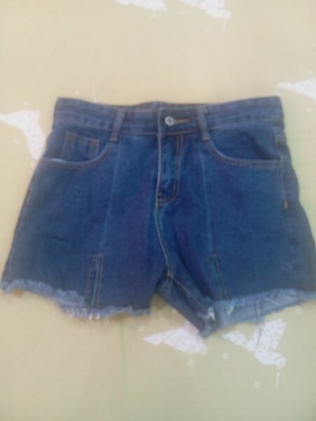 Short en jean taille haute