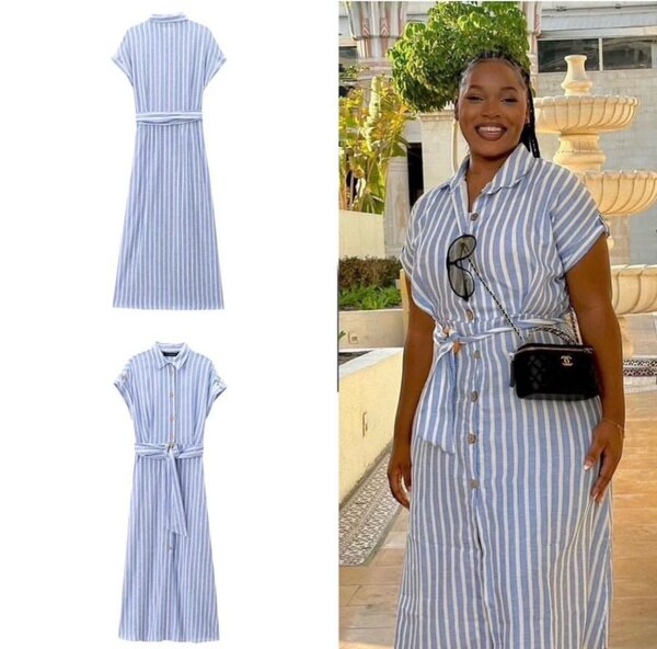 Robe Chemise Rayée Élégante