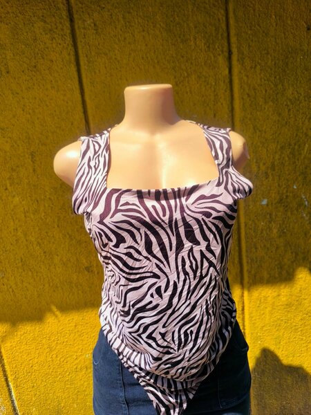 Body sweet imprimé zèbre chic