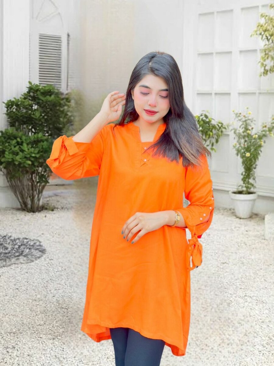 Stylish short style Orange Shirt