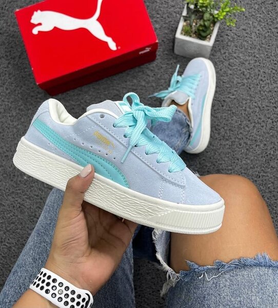 Baskets en daim pour femme