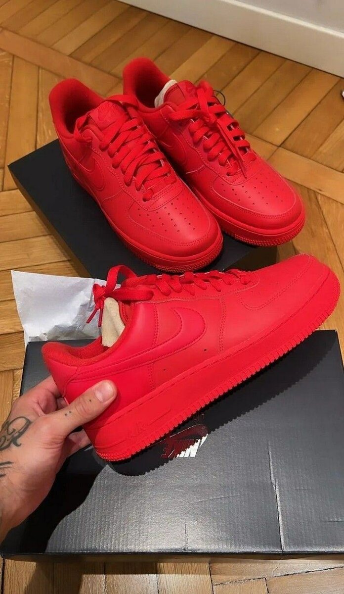 Baskets rouges tendance unisexes