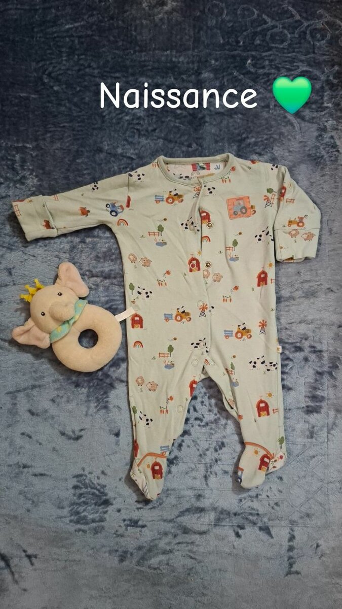 Grenouillère bébé à motifs